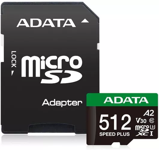 Κάρτα Μνήμης Adata microSDXC 512GB Class 10 U3 V30 A2