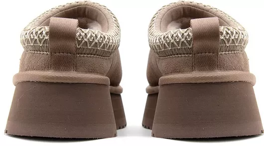 Tazz Δερμάτινες Χειμερινές Γυναικείες Παντόφλες Μπεζ