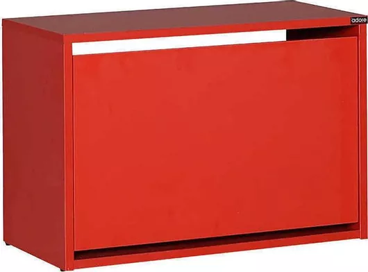Παπουτσοθήκη Ξύλινη Step V6 με 2 Ράφια Κόκκινο 60x42x30cm