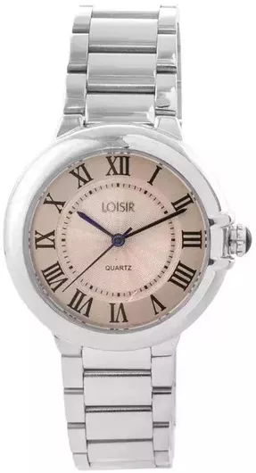 Γυναικείο Ρολόι Loisir Γυναικείο 35mm Μπαταρίας με Ασημί Μεταλλικό Μπρασελέ