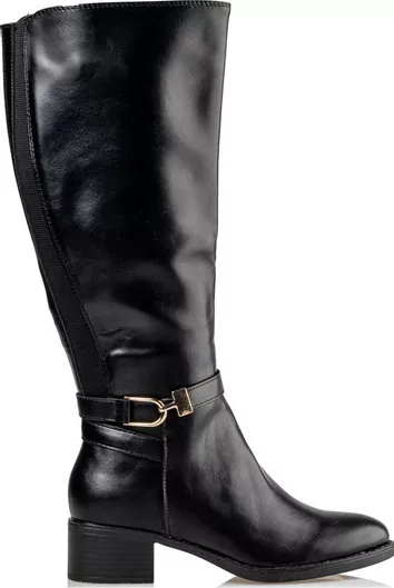 Envie Shoes Δερμάτινες Γυναικείες Μπότες Ιππασίας Μαύρο