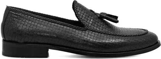 Lorenzo Russo Δερμάτινα Ανδρικά Μοκασίνια Μαύρο