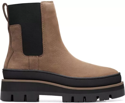 Clarks Orianna2 Top Δερμάτινα Γυναικεία Μποτάκια Καφέ