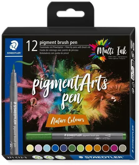 Μαρκαδόρος Staedtler Pigment Brush Σχεδίου Nature Colours (Διάφορα Χρώματα)