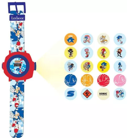 Παιδικό Ψηφιακό Ρολόι Lexibook Sonic με Λουράκι από Καουτσούκ/Πλαστικό Μπλε