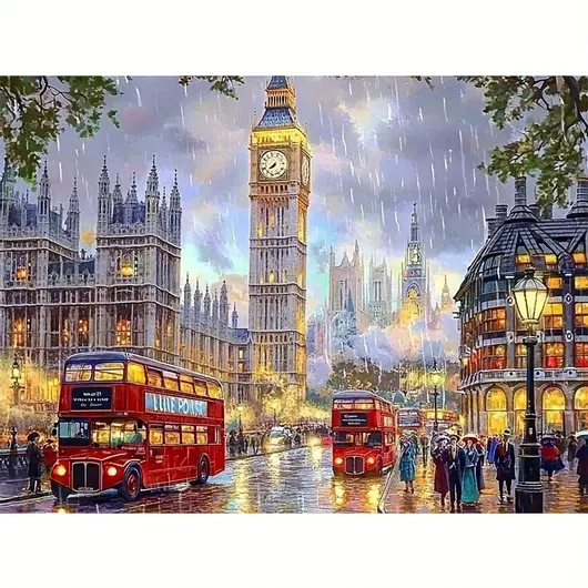 Olympus Diamond Painting "Big ben London"- Ψηφιδωτό Μωσαικό "Μπιγκ Μπεν Λονδίνο" 50Χ40