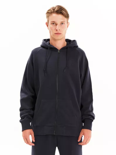 Emerson Ανδρικό Φούτερ Fleece με Φερμουάρ Purple Blue