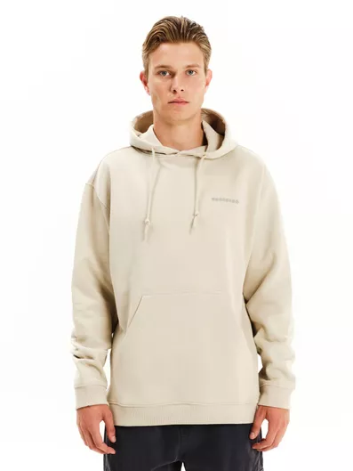Emerson Ανδρικό Oversized Φούτερ Fleece με Κουκούλα Clay Grey