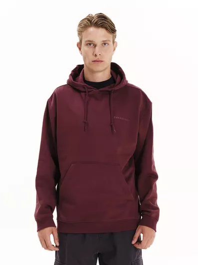 Emerson Ανδρικό Oversized Φούτερ Fleece με Κουκούλα Dusty Wine