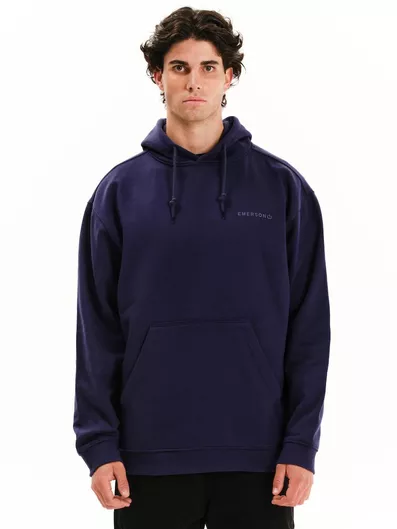 Emerson Ανδρικό Oversized Φούτερ Fleece με Κουκούλα Μοβ