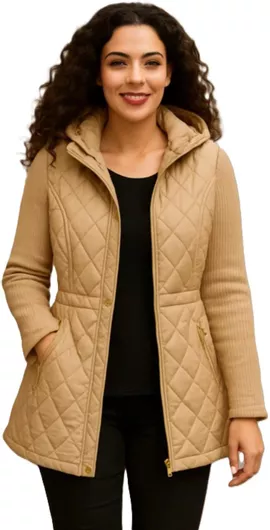 Yookie Γυναικείο Μπουφάν Καπιτονέ Butterscotch