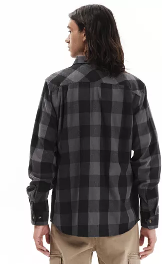 Emerson Ανδρικό Καρό Φανελένιο Πουκάμισο D Grey Black