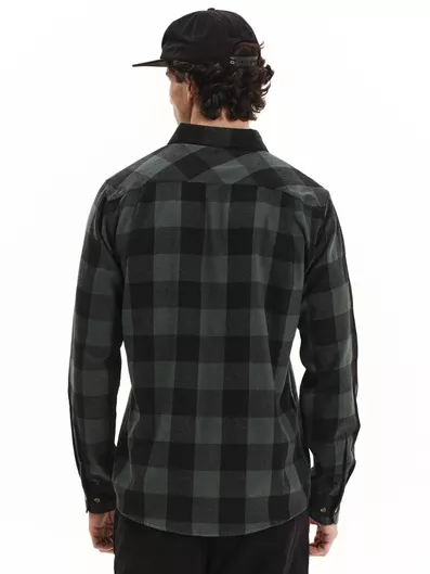 Emerson Ανδρικό Καρό Φανελένιο Πουκάμισο Pine Black