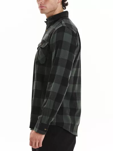 Emerson Ανδρικό Καρό Φανελένιο Πουκάμισο Pine Black