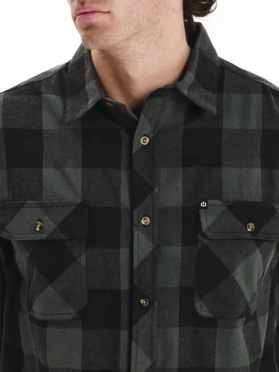 Emerson Ανδρικό Καρό Φανελένιο Πουκάμισο Pine Black