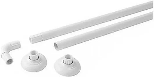 Σωλήνας Αλουμινίου Κουρτίνας Ντουζιέρας Σχήμα Π 80x80x80cm Λευκό