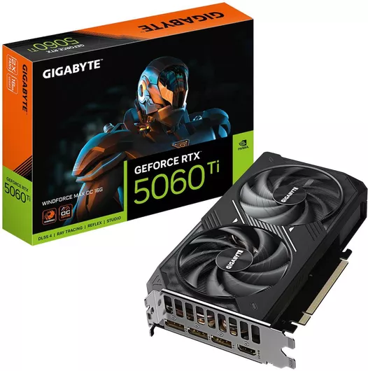 Gigabyte GeForce RTX 5060 Ti 16GB GDDR7 Windforce Max OC Graphics Card