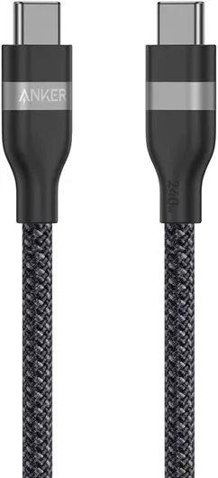 Anker Braided USB 2.0 Cable USB-C male - USB-C 240W Μαύρο 0.9m (A82E2)