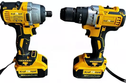 Σετ Δραπανοκατσάβιδο & Παλμικό Κατσαβίδι Brushless 36V με 2 Μπαταρίες 8Ah & Θήκη