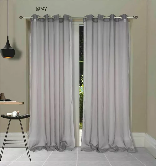 Flamingo Κουρτίνα με Τρουκς Γκρι 140x260cm