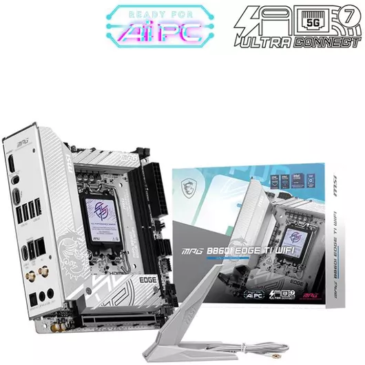 MSI MPG B860I EDGE TI WIFI Mini ITX Motherboard (Intel 1851 Socket, 7E43-001R)