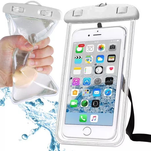 Waterproof Case for Phone & Documents - White (Model: 04074_be)