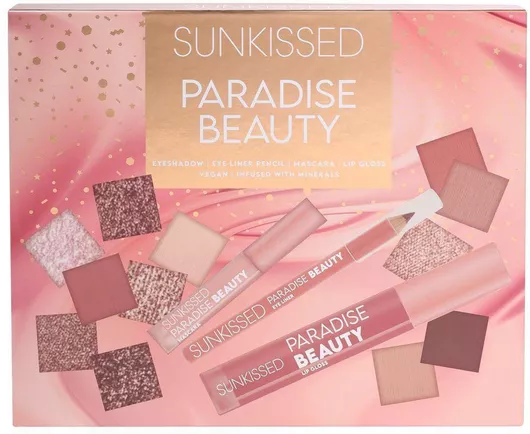 Sunkissed Paradise Beauty Σετ Μακιγιάζ για Μάτια & Χείλη 4τμχ