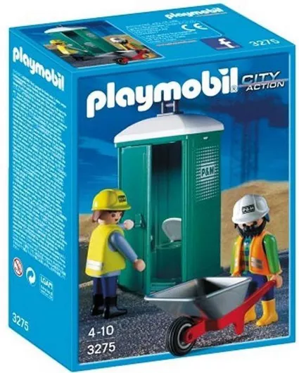 Playmobil City Action Mobile Toilet - Construction Group for Ages 4-10