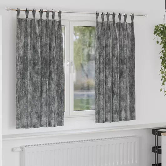 vidaXL Κουρτίνα Παραθύρου με Τιράντες Γκρι 140x175cm