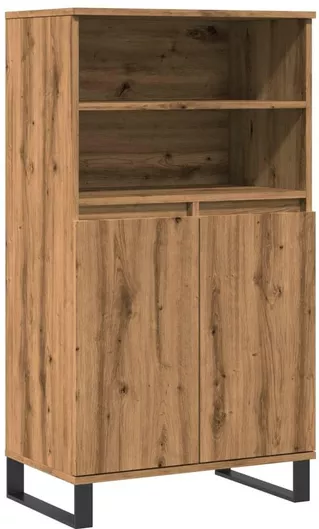 Μπουφές από Ξύλο & Μέταλλο Δρυς 60x36x110cm