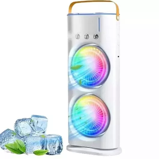 Διπλός Ανεμιστήρας Andowl F600 με Σύστημα Υδρονέφωσης & RGB Φωτισμό F01