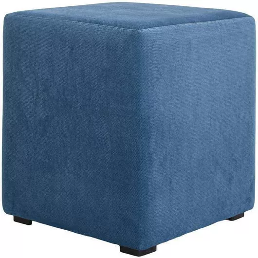 Σκαμπό Σαλονιού Ξύλινο Boxy Μπλε 35x35x41cm