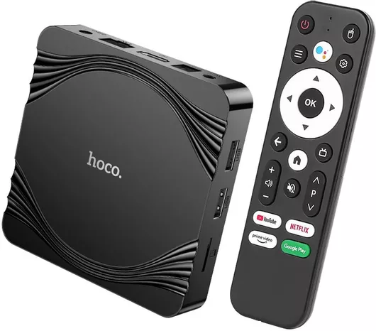 Hoco TV Box DQ10 Navio 47069-OC 4K UHD με WiFi, USB 2.0, 4GB RAM, 32GB Αποθηκευτικό Χώρο, Android 12.0