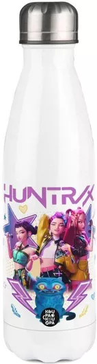 Huntrix K-pop Series Μεταλλικό Παγούρι Θερμός Λευκό Διπλού Τοιχώματος 500ml Stainless Steel