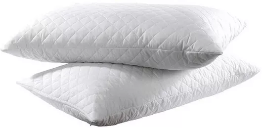 Ankor Σετ Προστατευτικά Μαξιλαριών Αδιάβροχα Καπιτονέ Λευκό 50x70cm