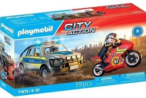 Playmobil City Action Αστυνομικό Όχημα Pickup & Μοτοσυκλέτα για 4-10 Ετών