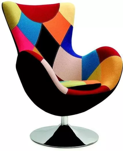 Cezar Πολυθρόνα Περιστρεφόμενη Πολύχρωμο 76x84x96cm