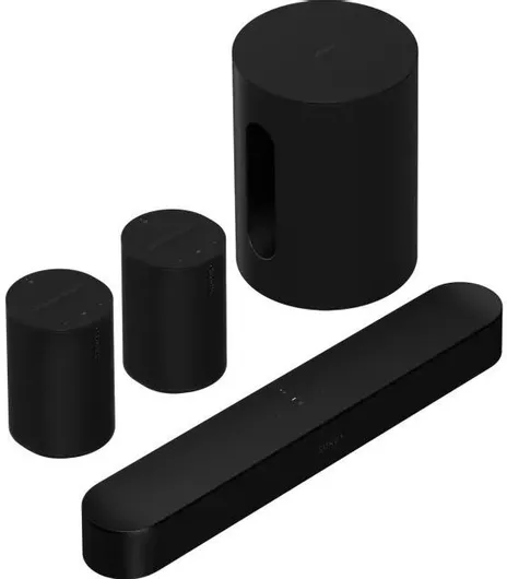Sonos Home Cinema 5.1 Immersive Σετ με Beam (Gen2), Sub Mini & 2x Era100, WiFi, Dolby Atmos, Ασύρματα Ηχεία, Μαύρο