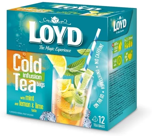 Loyd Cold Infusion Tea Μέντα Λεμόνι Lime 12 Πυραμίδες x 2.5g (30g)