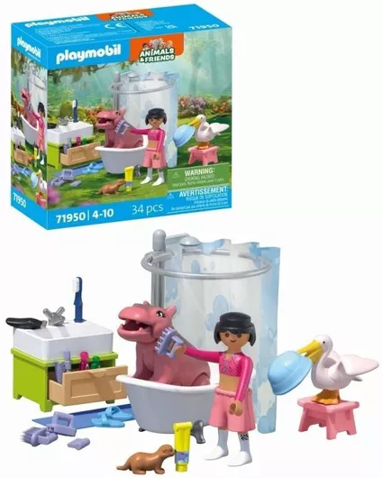 Playmobil Animals & Friends Ώρα για Μπάνιο για Παιδιά 4-10 Ετών