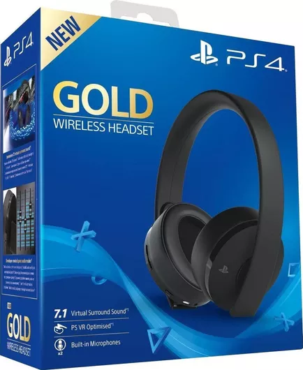 Sony New Gold Ασύρματο Over Ear Gaming Headset με σύνδεση USB  /  3.5mm