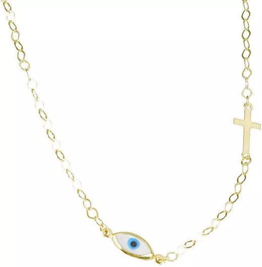 Gatsa Γυναικείο Κολιέ Ματάκι Χρυσό 14 Καρατίων