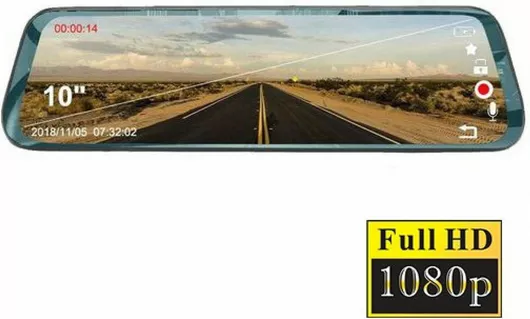Καθρέπτης με Κάμερα DVR Αυτοκινήτου 1080P & Οθόνη Αφής 10" με Κλιπ