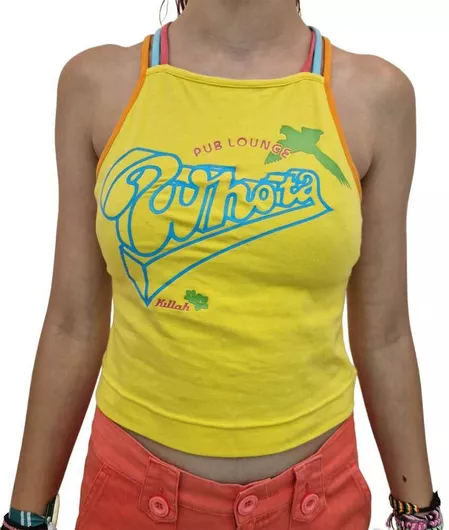 Killah Γυναικεία Καλοκαιρινή Μπλούζα Αμάνικη Κίτρινο