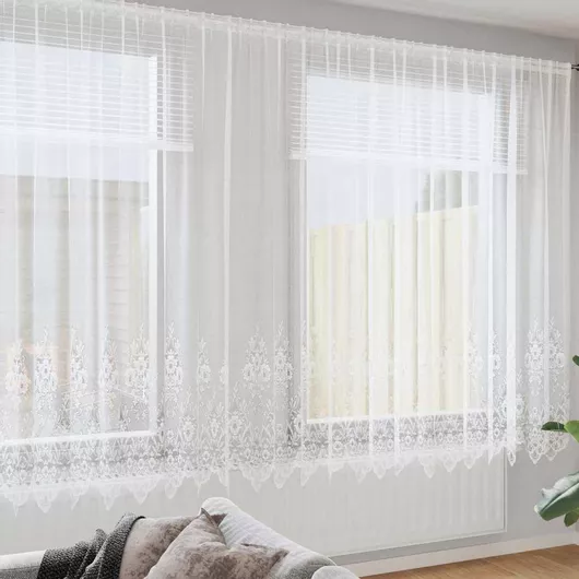 vidaXL Κουρτίνα Παραθύρου με Τρέσα Λευκό 240x400cm