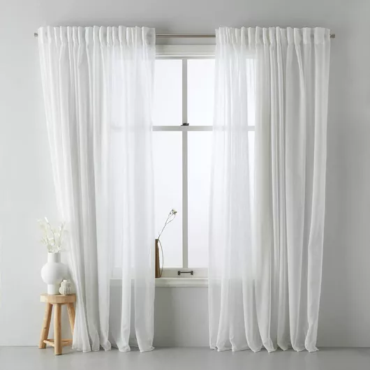 Saray Home Κουρτίνα με Τρέσα Λευκό 300x280cm