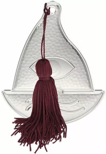 Slevori Επιτραπέζιο Γούρι Καράβι Μεταλλικό Ασημί 8.2x10cm