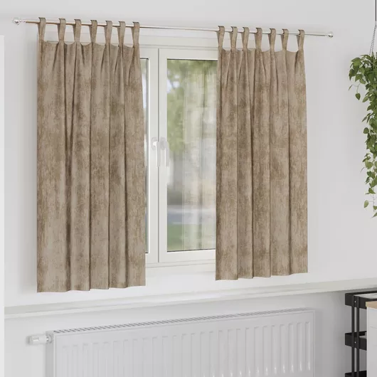 vidaXL Κουρτίνα Παραθύρου με Τιράντες Εκρού 140x175cm