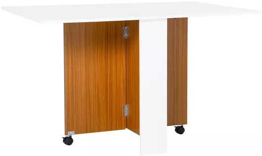 Τραπέζι Τραπεζαρίας Πτυσσόμενο Ξύλινο Λευκό 120x80x73cm