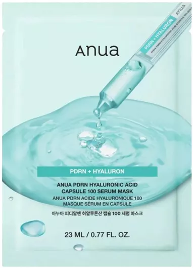 Anua Hyaluronic Acid Capsule 100 Serum Sheets για Ενυδάτωση, Επανόρθωση, Αντιγήρανση, Λάμψη, Αναζωογόνηση, Θρέψη 23ml